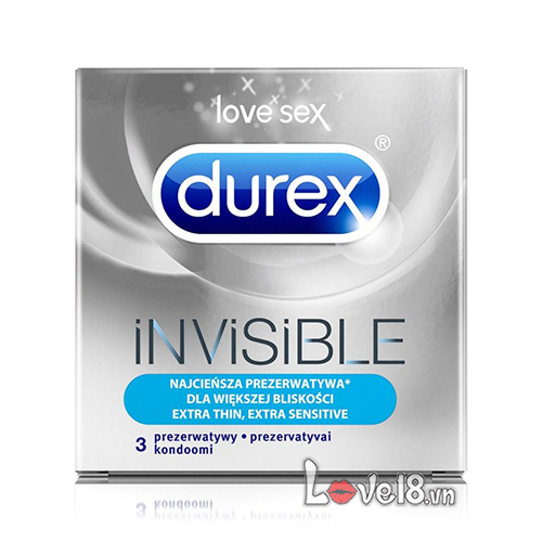 Mua Bao Cao Su Siêu Mỏng Durex Invisible – Hộp 3 Cái giá sỉ Mua Bao Cao Su Siêu Mỏng Durex Invisible – Hộp 3 Cái giá sỉ